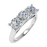 18 K White Gold Trilogy Ring